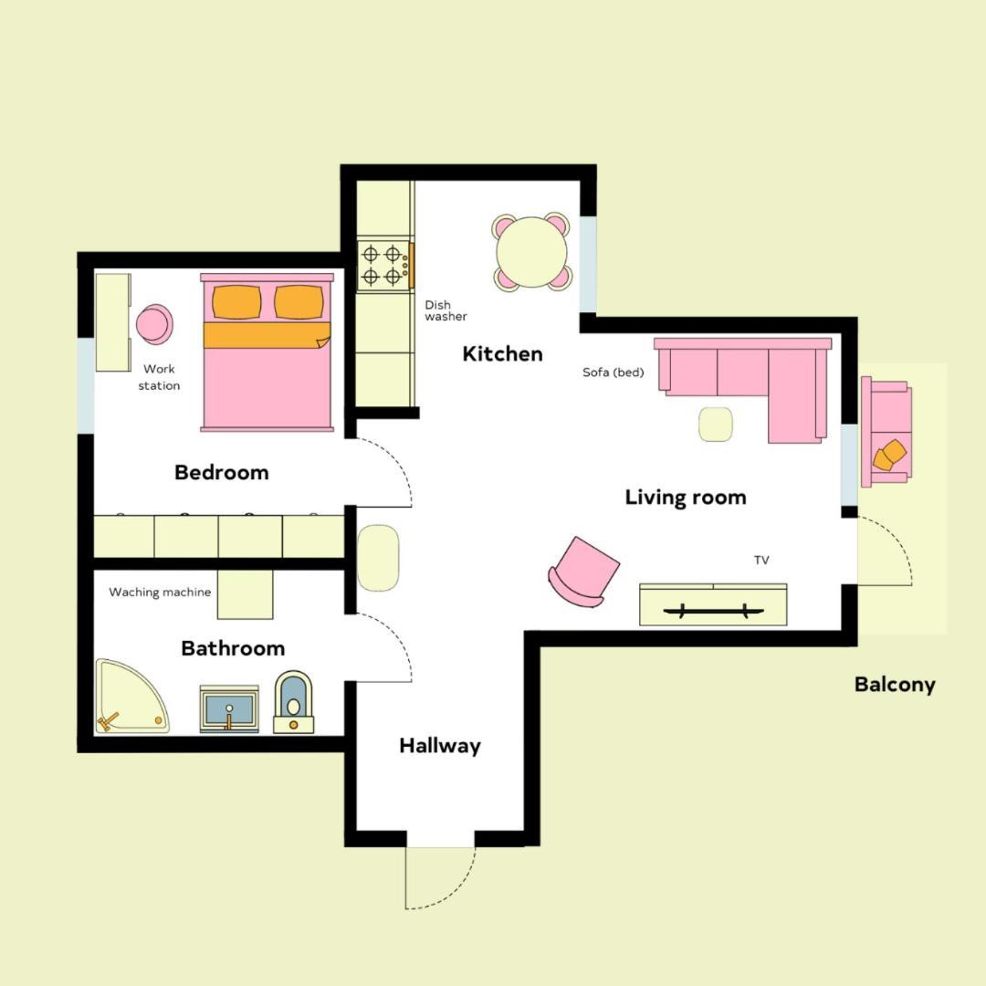 Cozy Two-room With Private Balcony